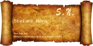 Stefani Nóra névjegykártya